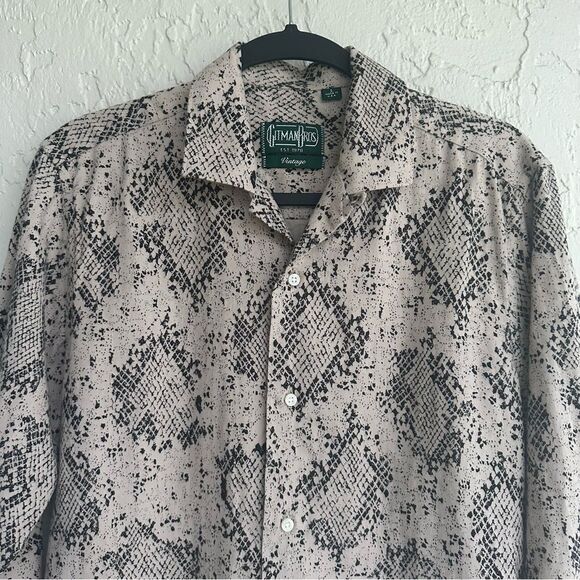 GITMAN BROS Vintage Shirt Men Small Snakeskin Camp - Picture 2 of 8